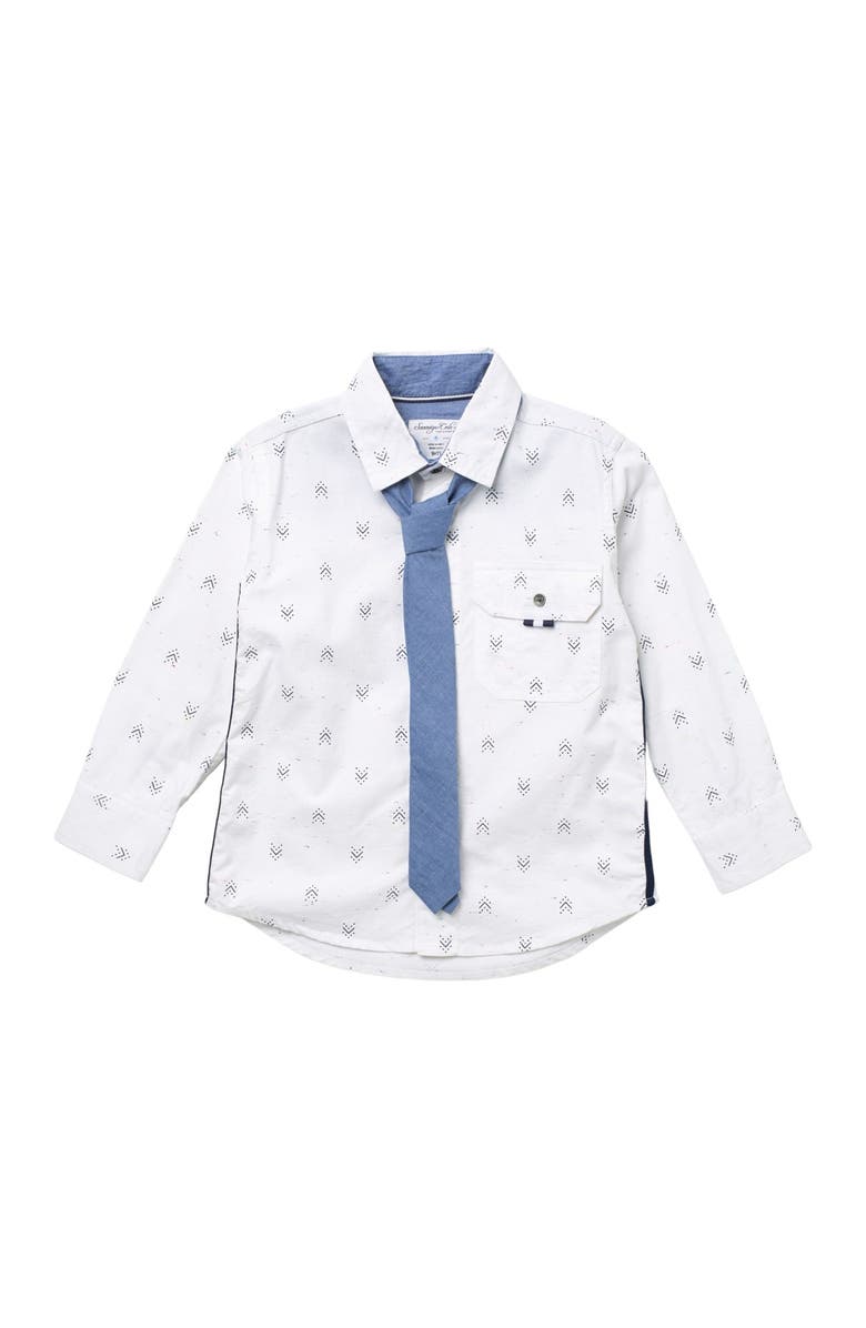 Sovereign Code Printed Shirt & Tie Set, Main, color,