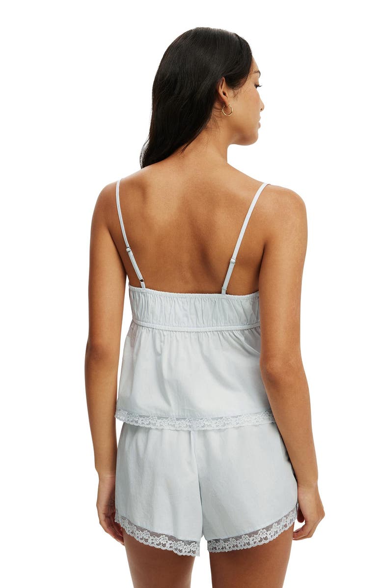 COTTON ON BODY Women's Cotton Soft Keyhole Cami, Alternate, color, Cloud Blue