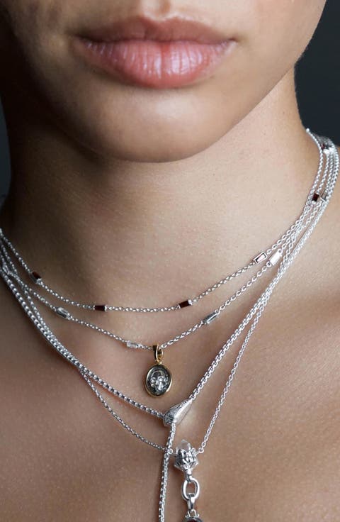 Nocturne Delicate Snake Lariat Necklace