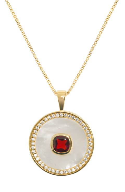 Ruby Mother Of Pearl Necklace