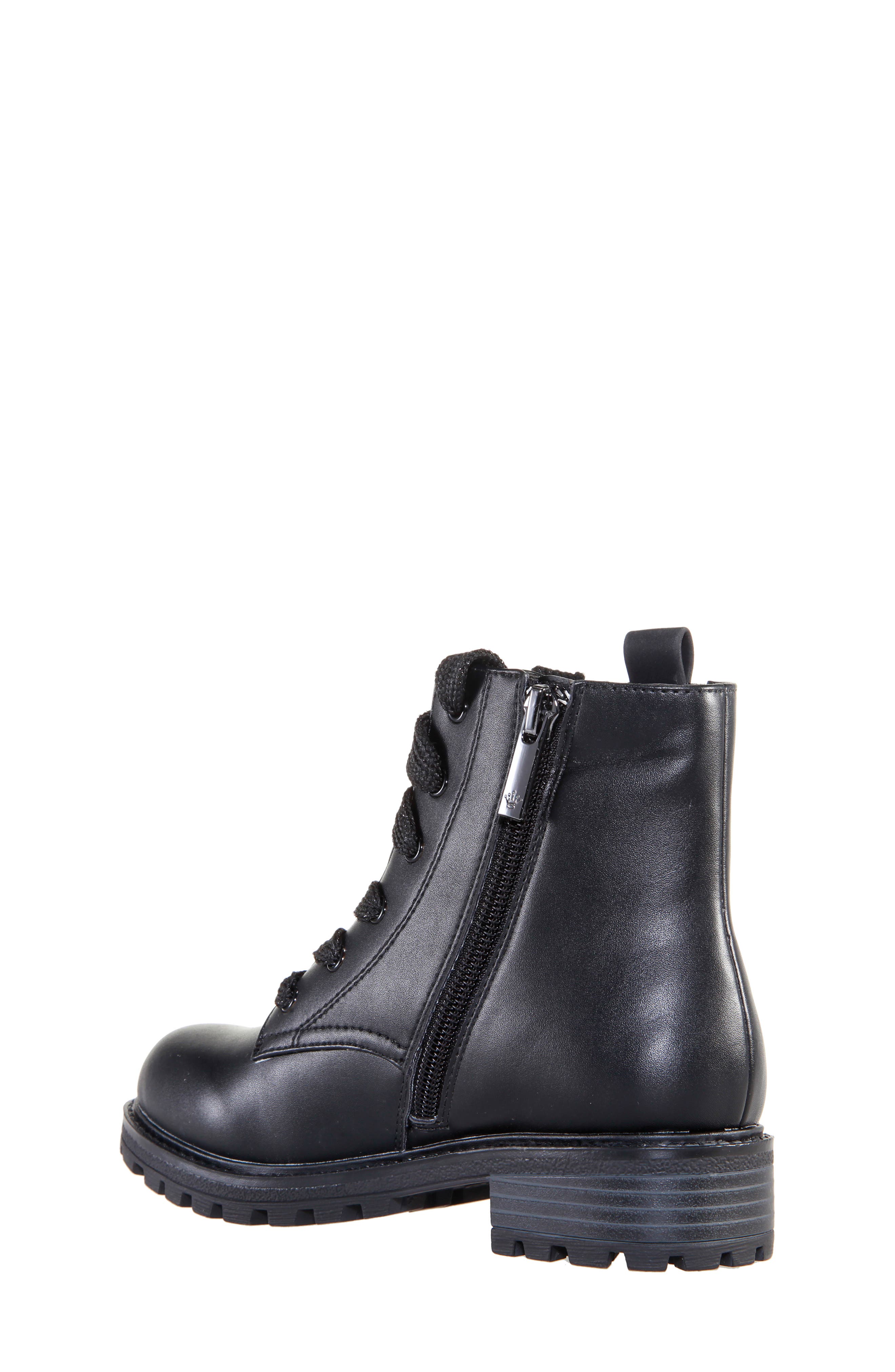 Kids' Sabira Boot, Alternate, color, BLACK SMOOTH