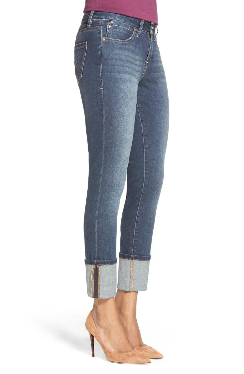 JAG Jeans 'Evan' Wide Cuff Stretch Crop Jeans, Alternate, color, 