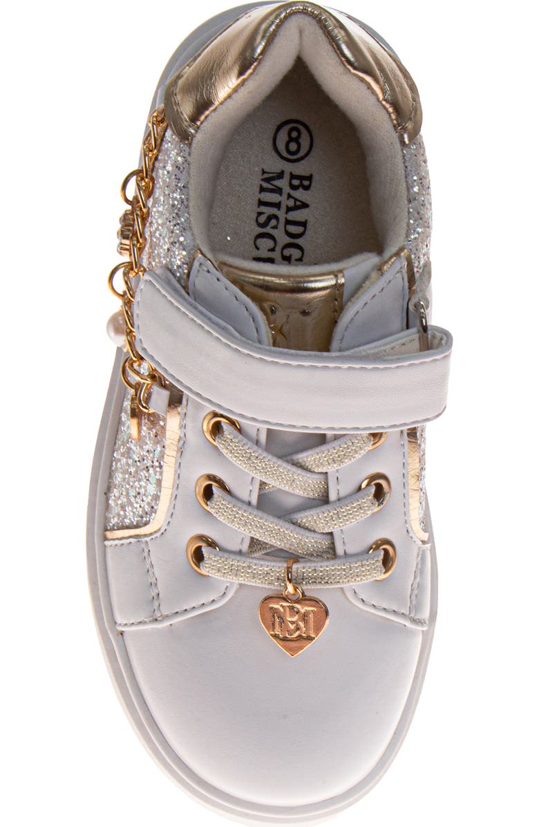 Badgley Mischka Collection Kids' Kensie Sneaker, Alternate, color, White