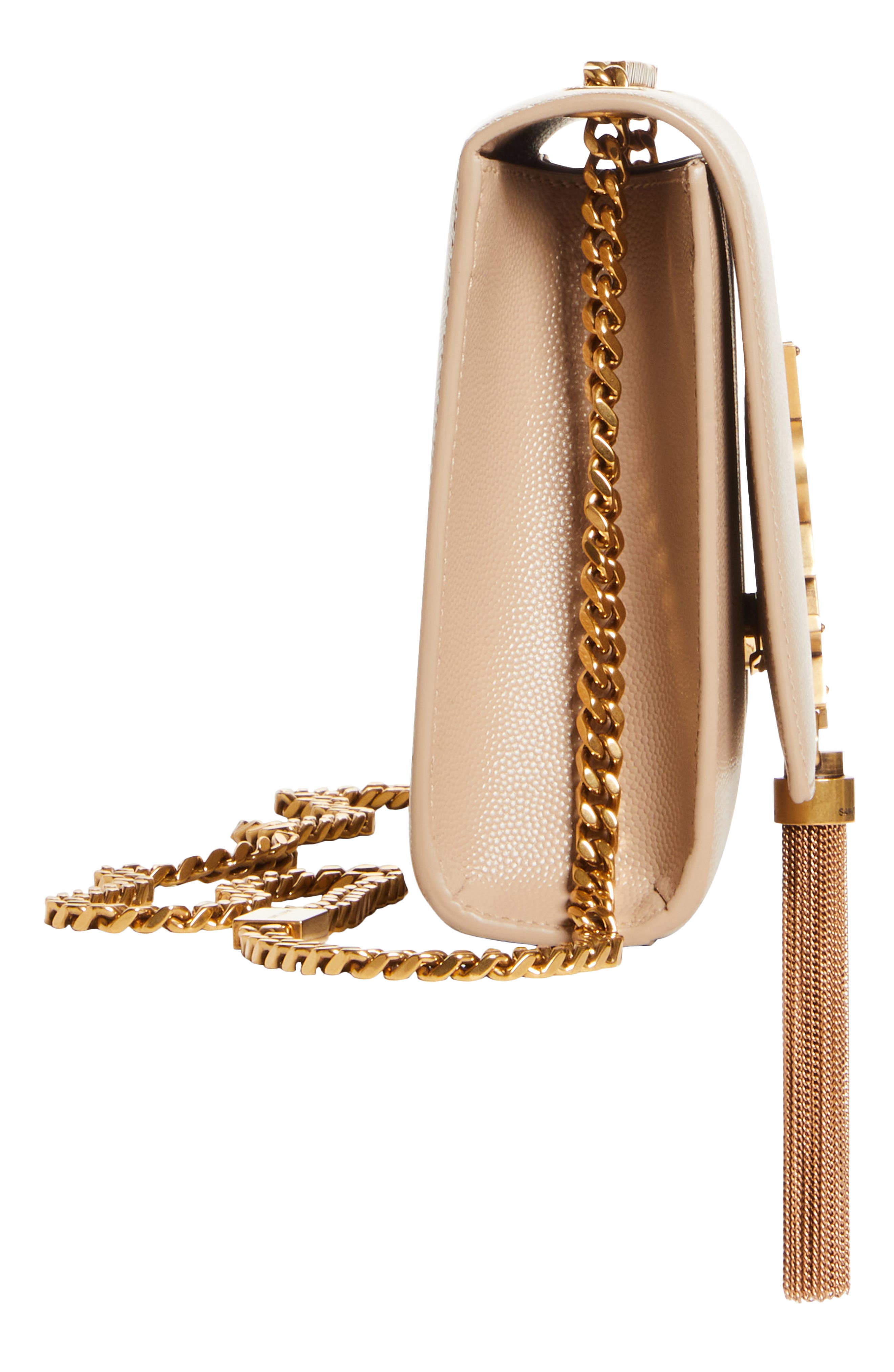 Saint Laurent Medium Kate Leather Shoulder Bag, Alternate, color, 