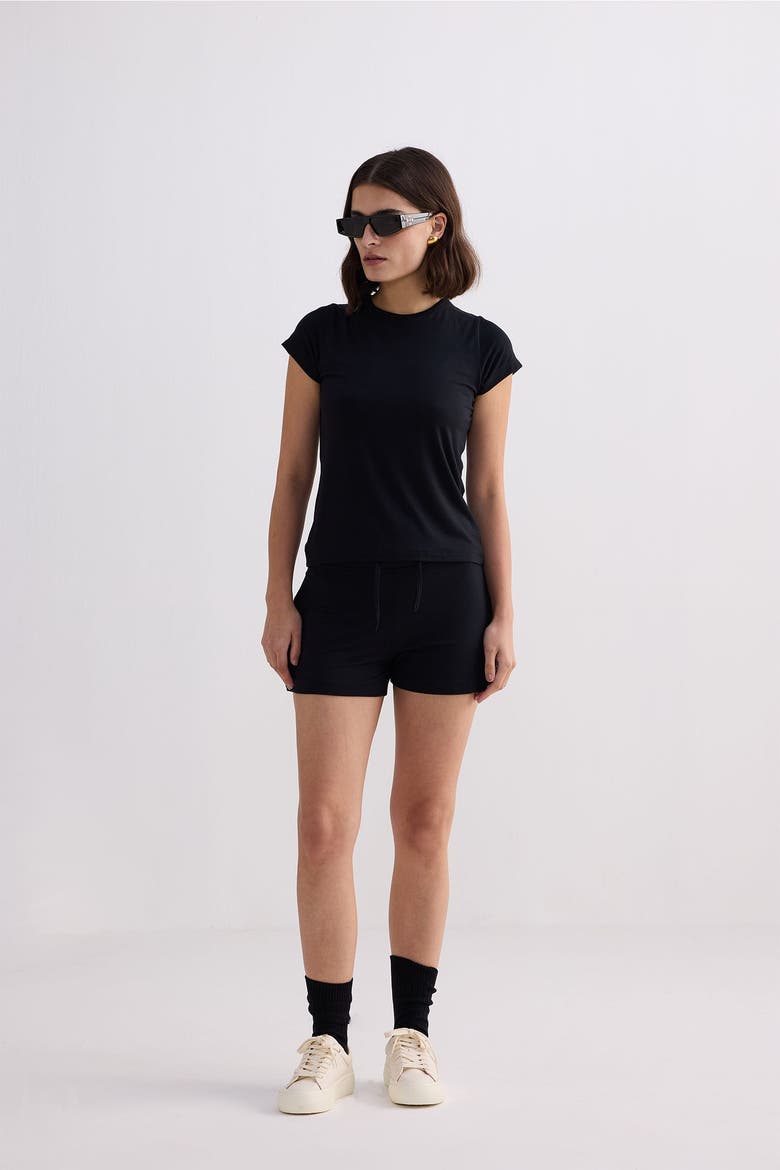 Essential Short Sleeve Tee Set, Alternate, color, Black