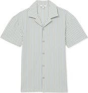 Reiss Tower Textured Stripe Camp Shirt