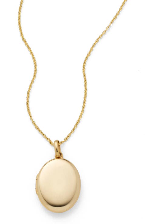 Mini Oval Locket Necklace