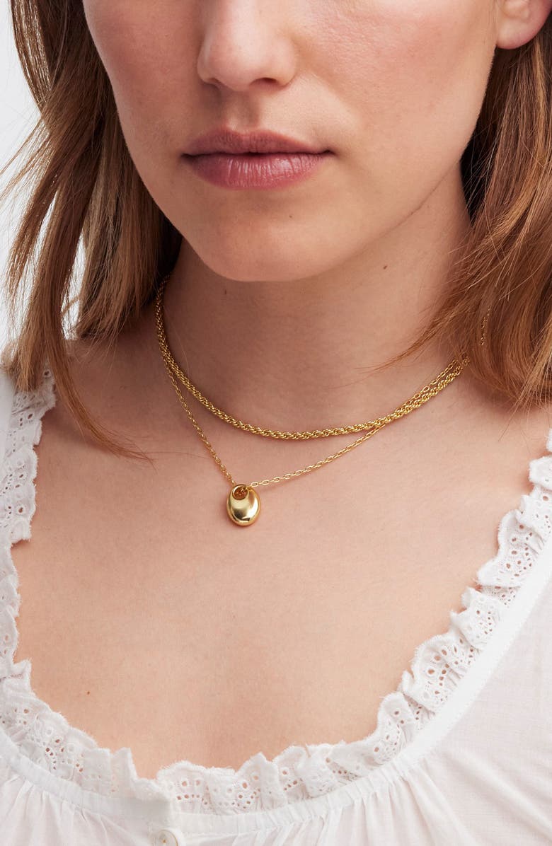 Madewell Set of 2 Pebble Necklaces, Alternate, color, 
