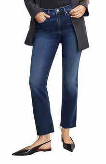 Good American Soft-Tech Good Standard Raw Hem Kick Flare Jeans