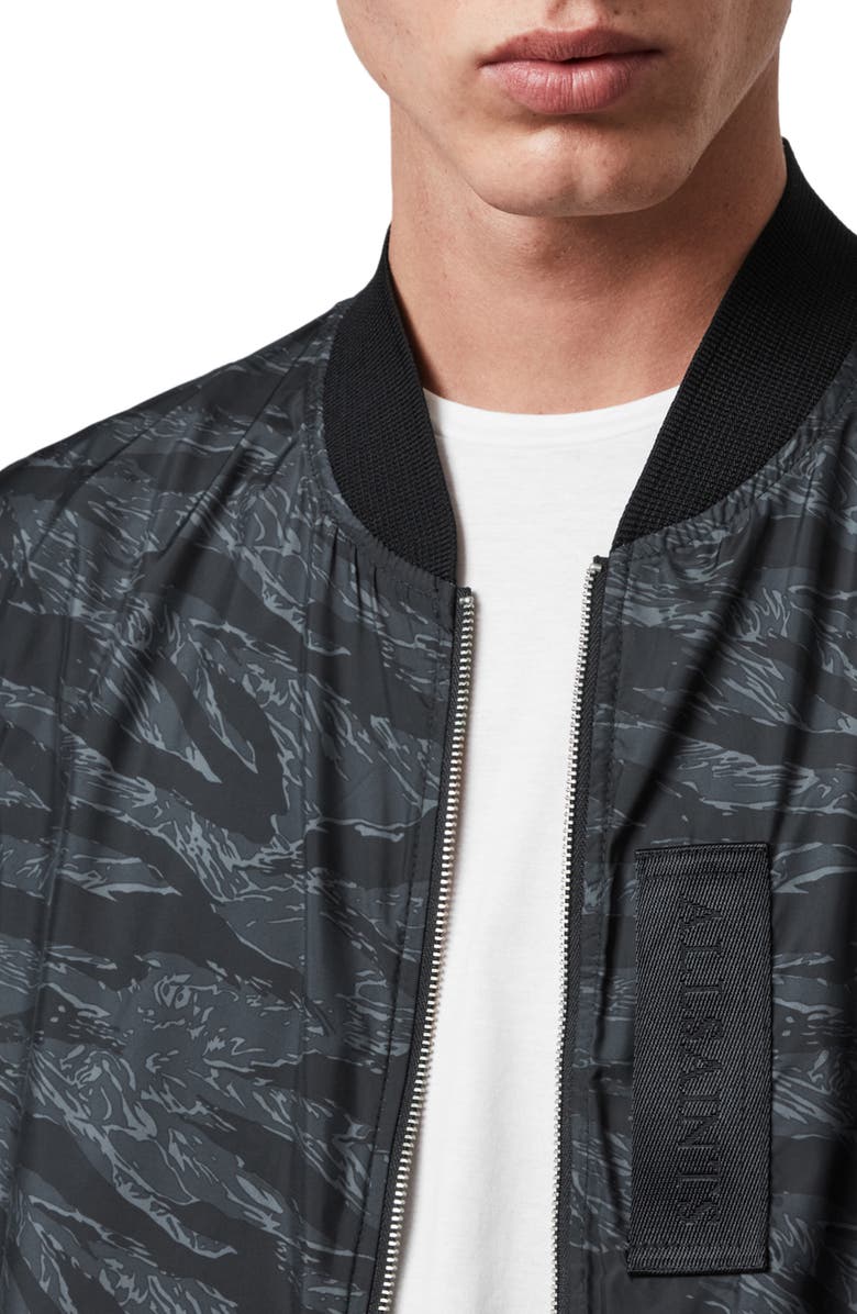 AllSaints Norton Slim Fit Bomber Jacket, Alternate, color,