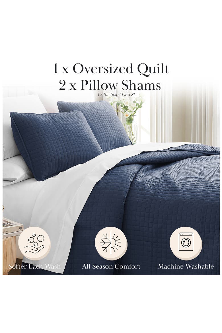 Vilano Springs Oversized Quilt Set, Alternate, color, DARK BLUE