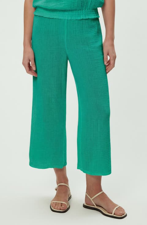 Medina Smocked Waist Wide Leg Pants
