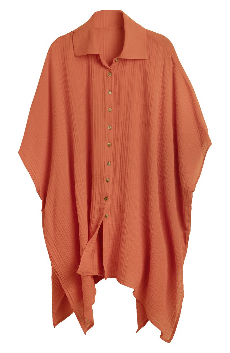 SAACHI Oversize Cover-Up Shirt, Alternate, color, Red