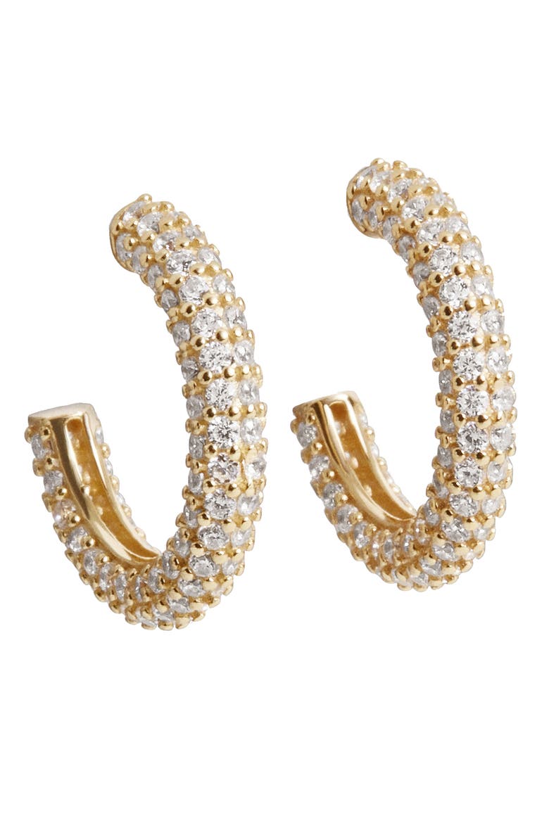 Nemi 18K Gold Vermeil Huggie Hoop Earrings, Main, color, GOLD