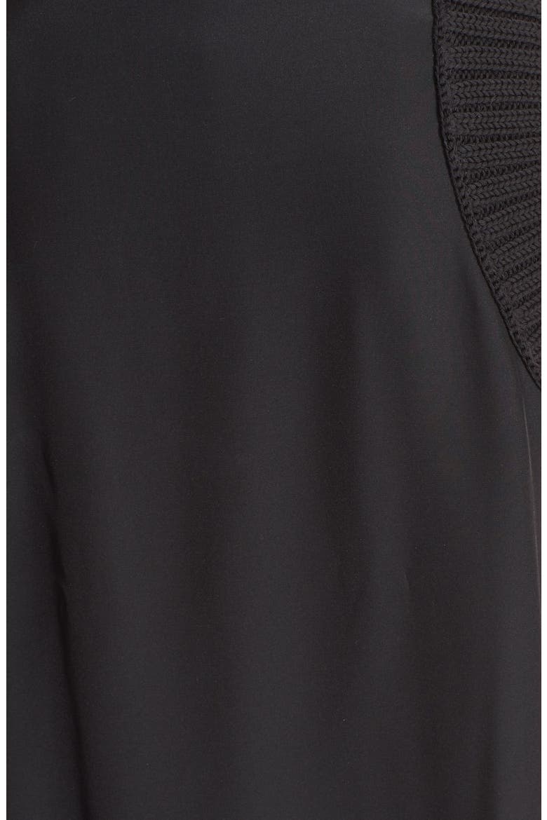 'Tivi' Sleeveless Silk Top, Alternate, color, BLACK/BLACK