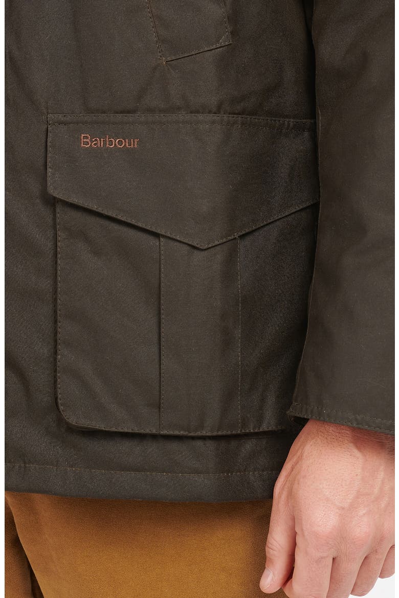 Hereford Waxed Cotton Jacket, Alternate, color, OLIVE