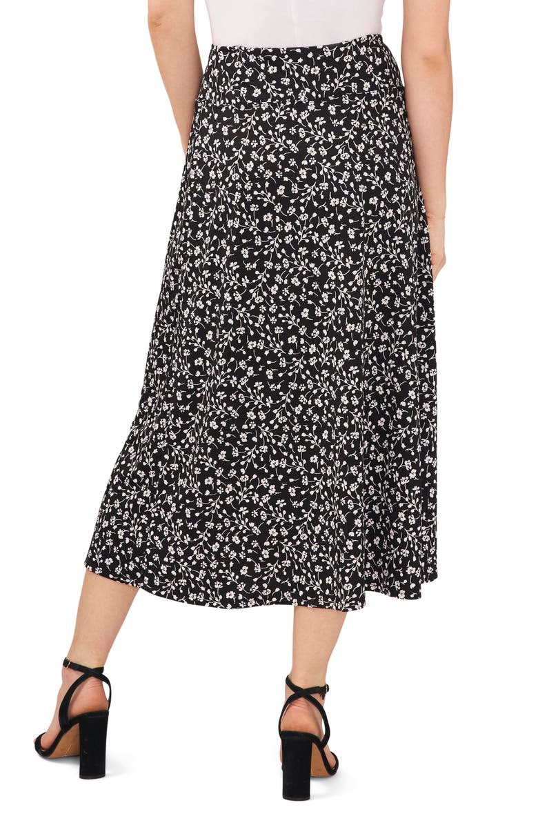 Chaus Floral Pull-On A-Line Skirt, Alternate, color, 
