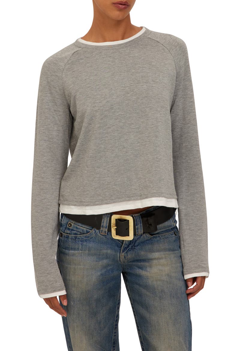 West Coast Raglan Long Sleeve Tee, Main, color, HTGREY