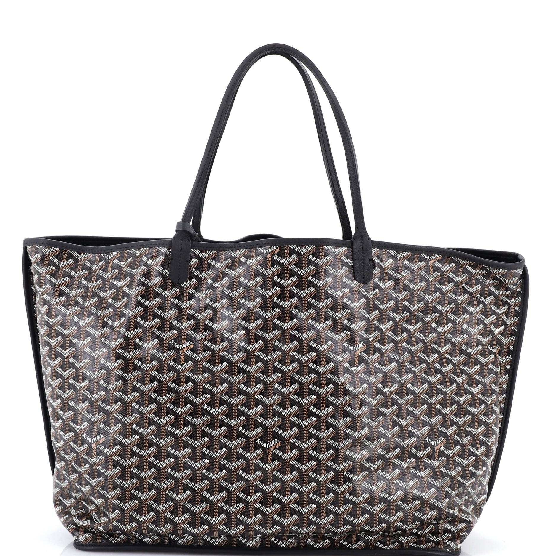 Pre-Owned Goyard Anjou Reversible Tote Coated Canvas GM, Main, color, Black