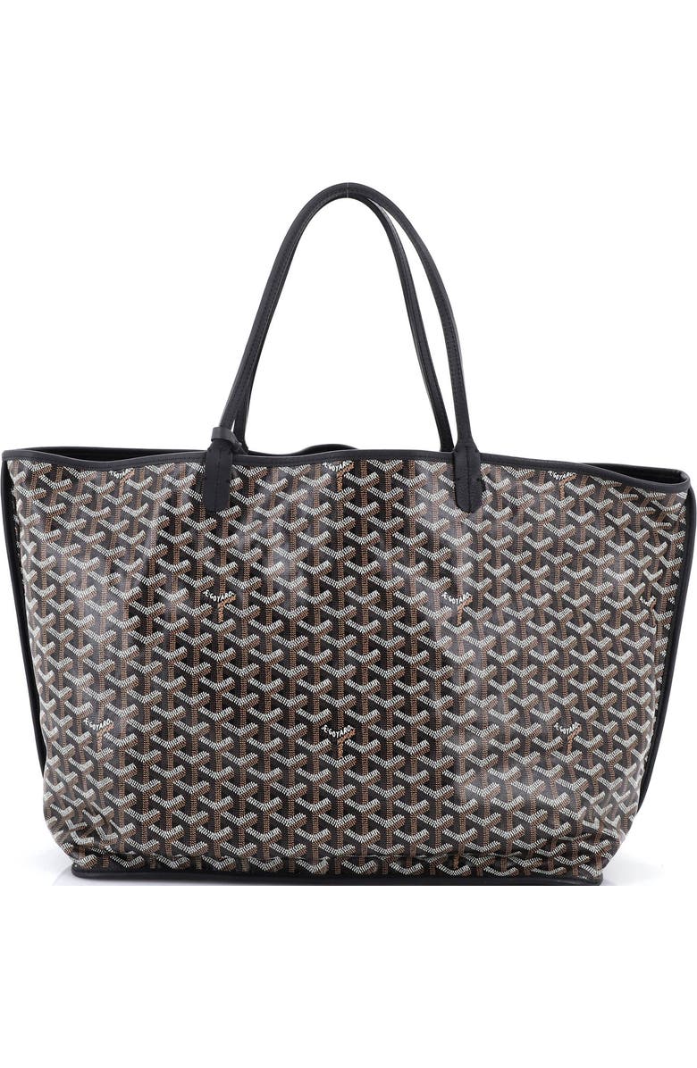 Pre-Owned Goyard Anjou Reversible Tote Coated Canvas GM, Main, color, Black