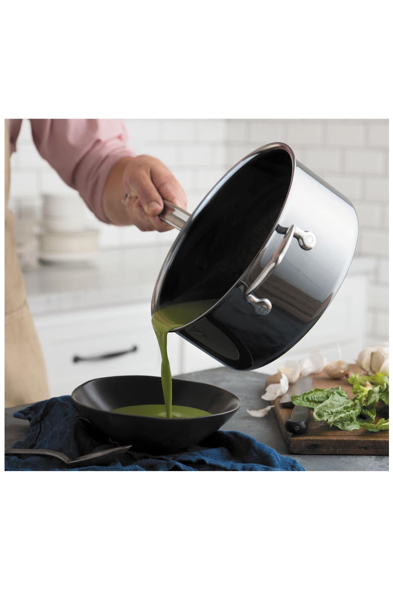 NanoBond 4-Quart Helper Handle Saucepan with Lid, Alternate, color, STAINLESS STEEL