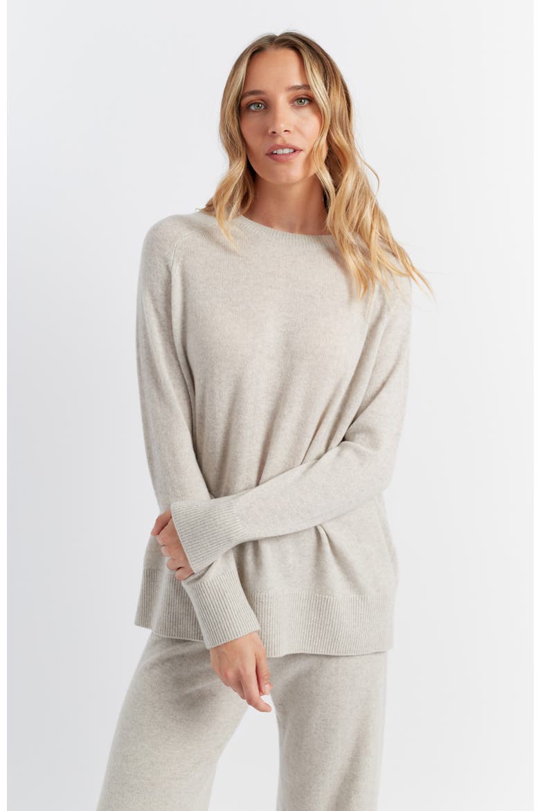 Lightweight Cashmere Slouchy Sweater, Main, color, Taupe