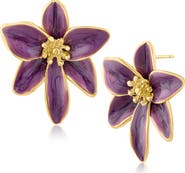 JARDIN Iris Flower Drop Earrings