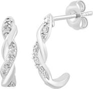 EFFY Lab Grown Diamond Twisted Hoop Earrings