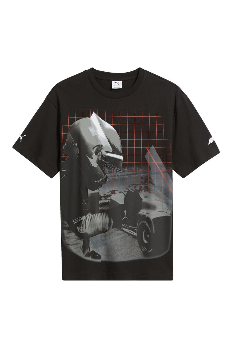 F1 Driver Cotton Graphic T-Shirt, Alternate, color, PUMA BLACK