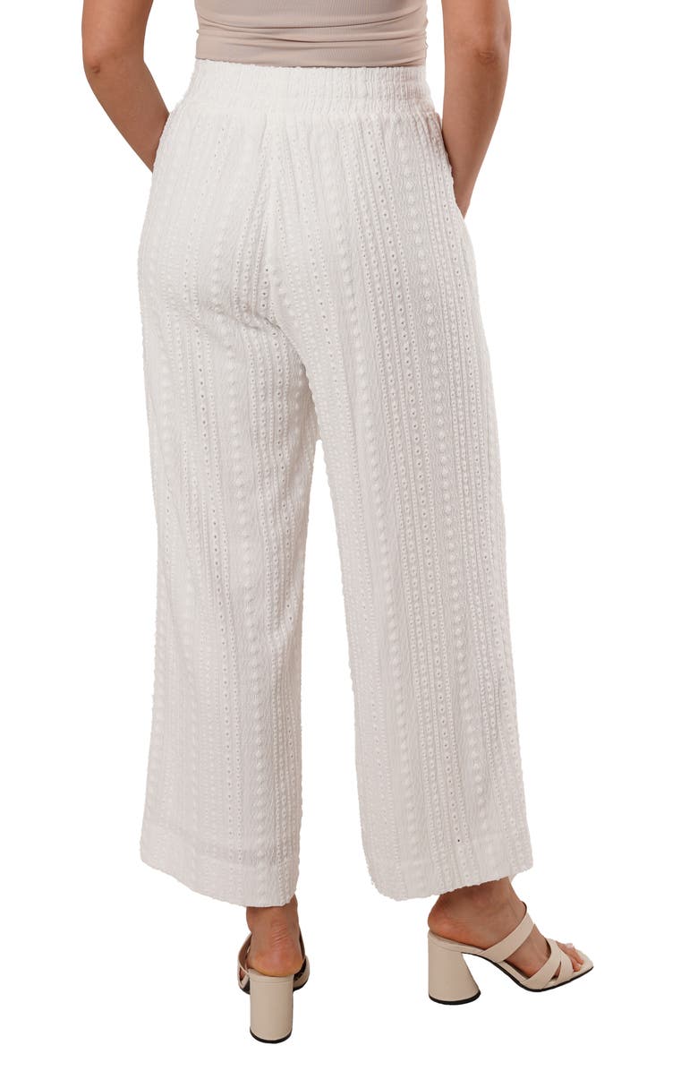 SUNNY LEIGH Eyelet Pants, Alternate, color, White