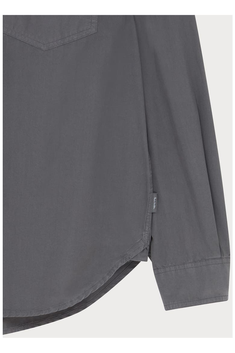 Casual Fit Organic Cotton Button-Up Shirt, Alternate, color, ANTHRACITE