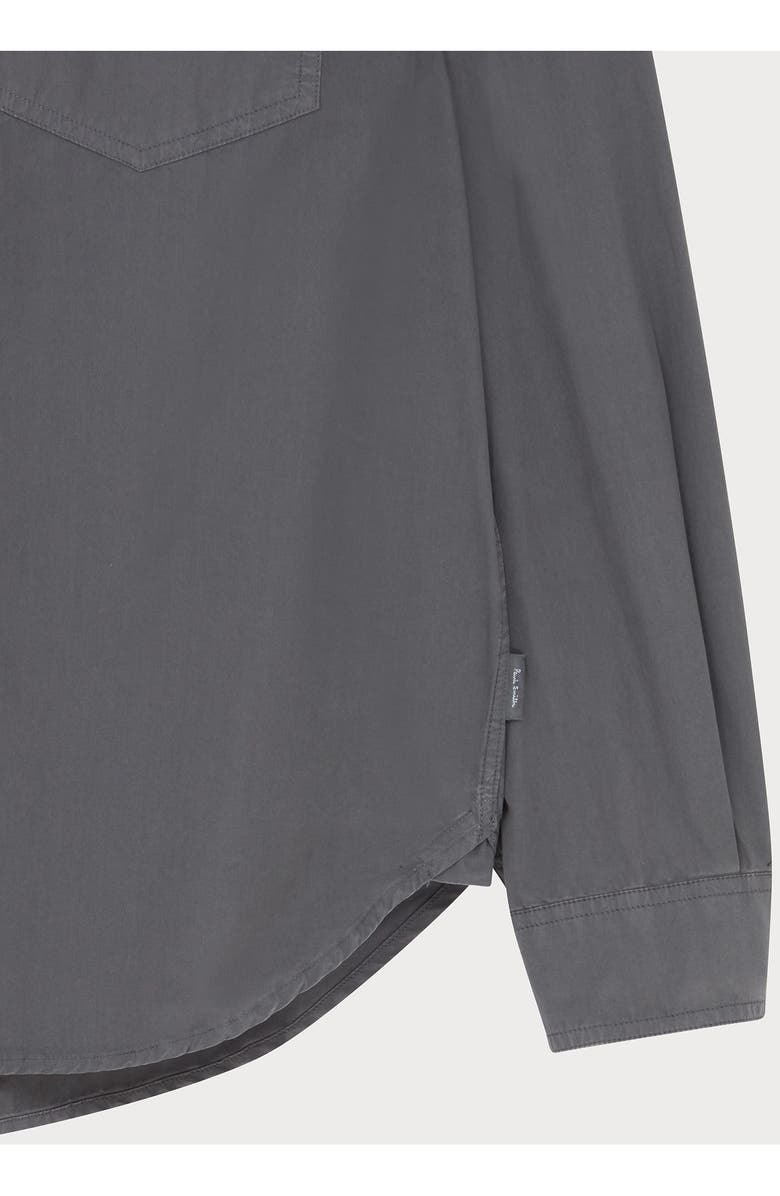 PS Paul Smith Casual Fit Organic Cotton Button-Up Shirt, Alternate, color, Anthracite
