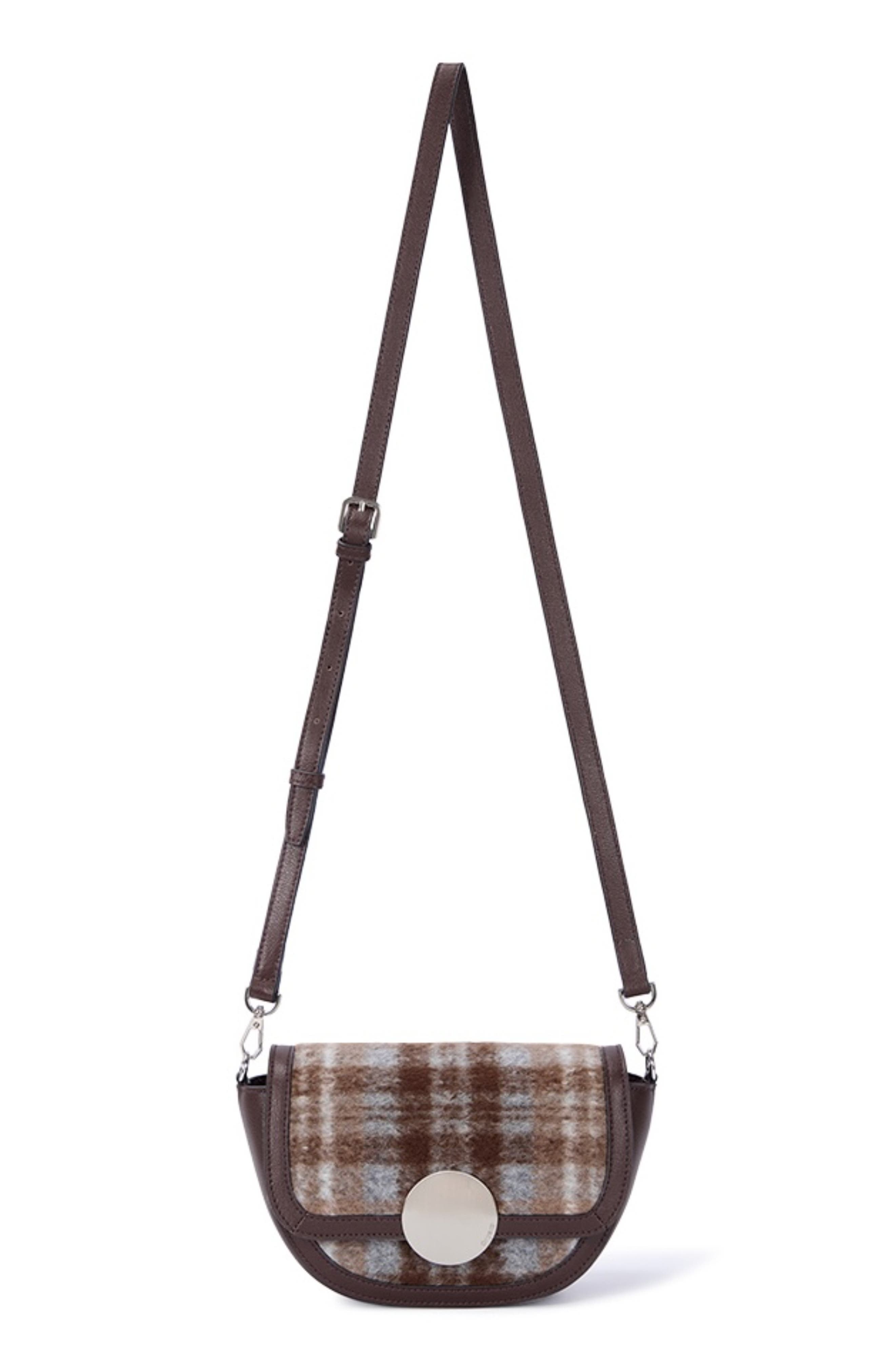 Oryany Lottie Check Crossbody Bag, Alternate, color, Brown