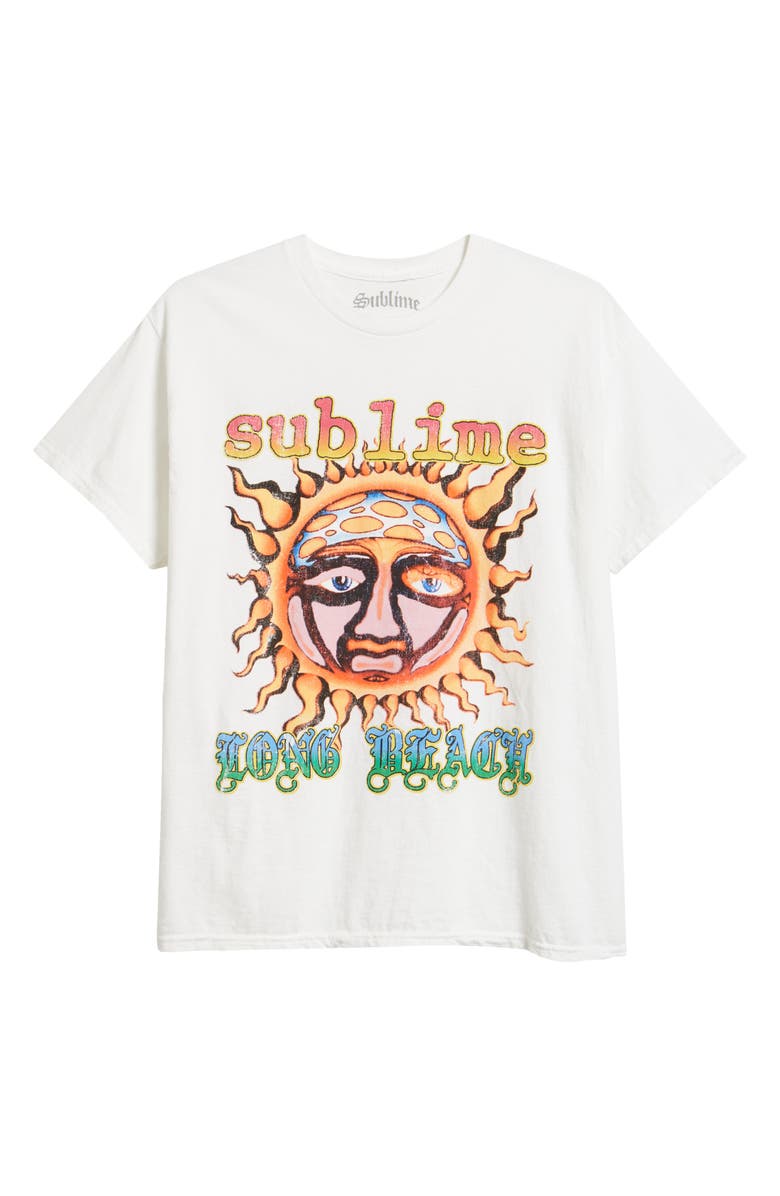 Merch Traffic Sublime Long Beach Sun 1993 Cotton Graphic T-Shirt, Alternate, color, 