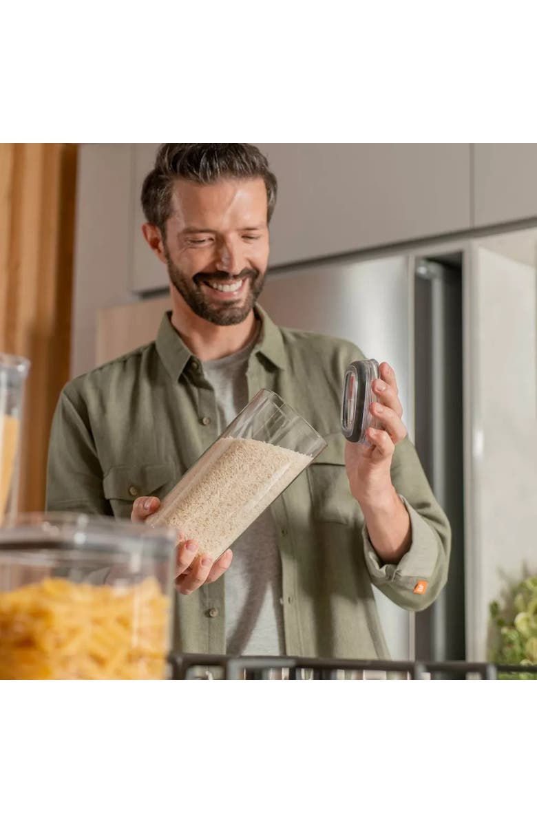 OU Clear Airtight Stackable Food Storage Container with Leak Proof Lid, Alternate, color, 