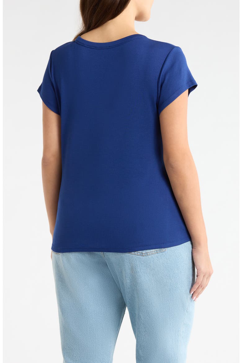Rib Crewneck Organic Cotton T-Shirt, Alternate, color, DEEP DIVE