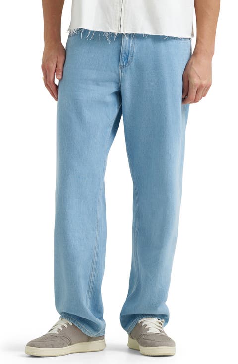 Loose Fit Baggy Straight Leg Jeans (Light Stone)