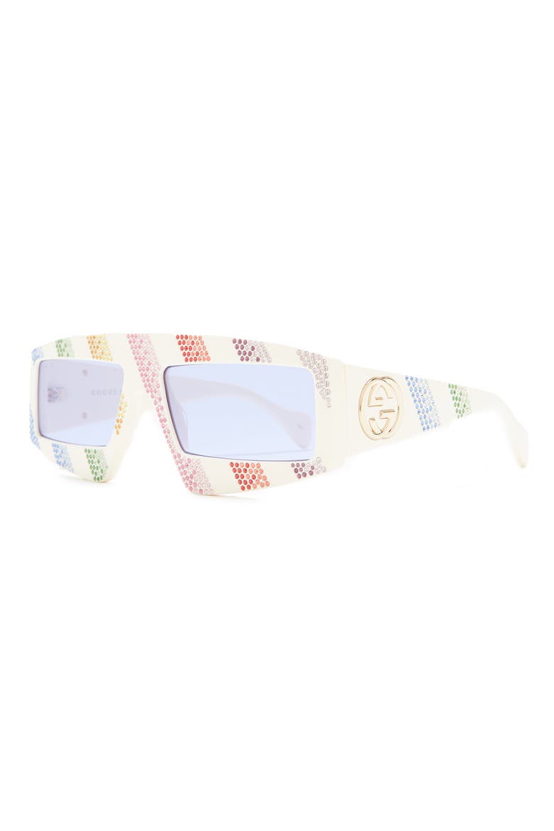 61mm Sunglasses, Alternate, color, WHITE MULTI