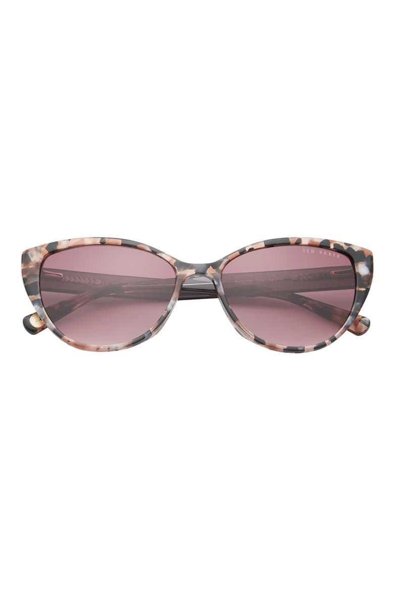 55mm Cat Eye Sunglasses, Main, color, TORTOISE