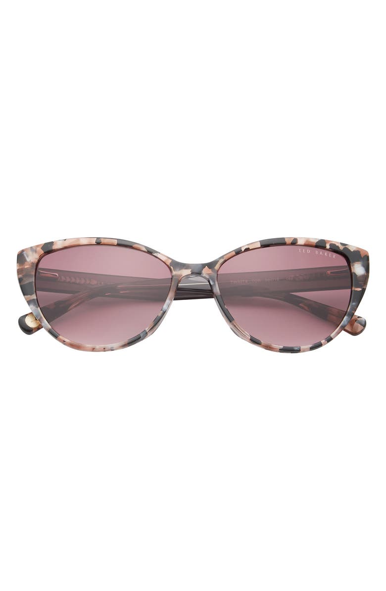 Ted Baker London 55mm Cat Eye Sunglasses, Main, color, Tortoise