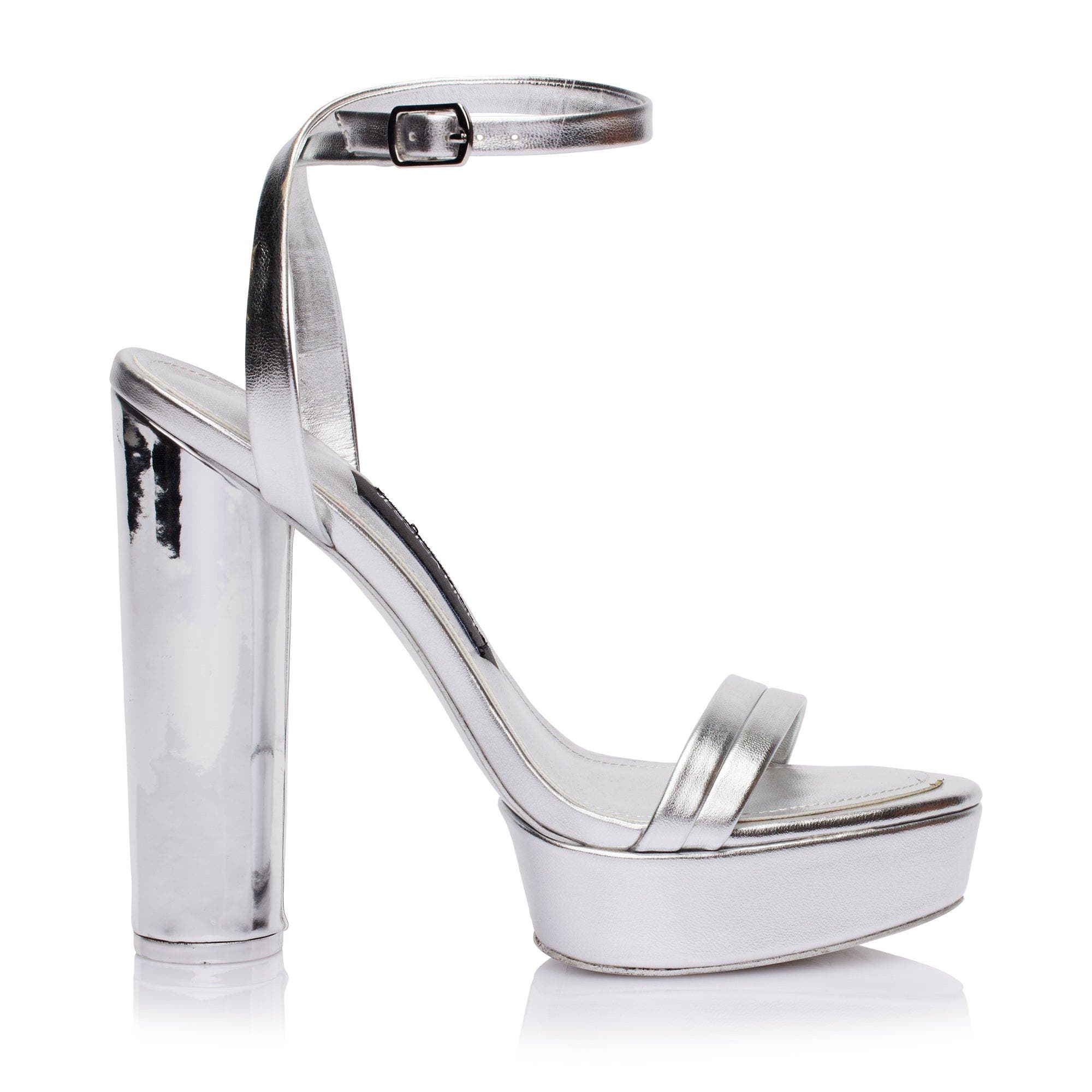 JESSICA RICH Love Platform Sandal from Jessica Rich! An eye-catching new spin on the bestselling platform sandal brings sleek, monochromatic metallic to the comfort of a block heel, Main, color, Silver