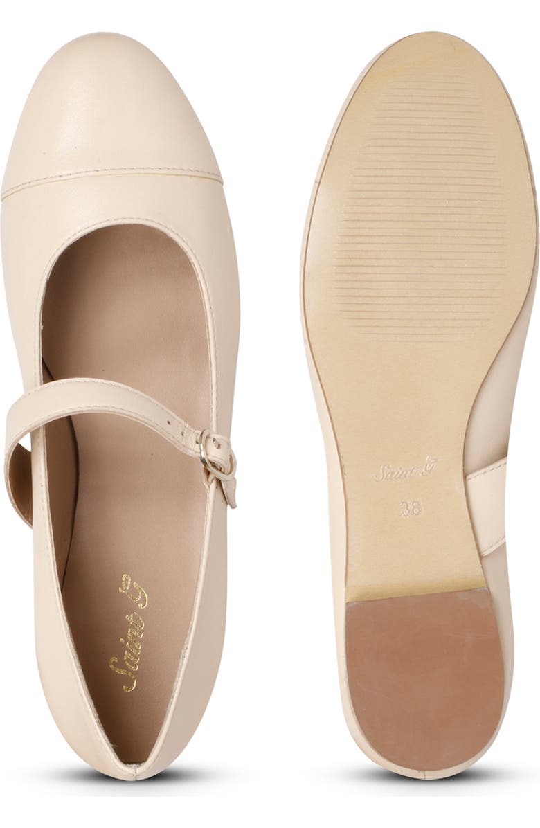 SAINT G Garlen Mary Jane Cap Toe Flat, Alternate, color, Macadamia