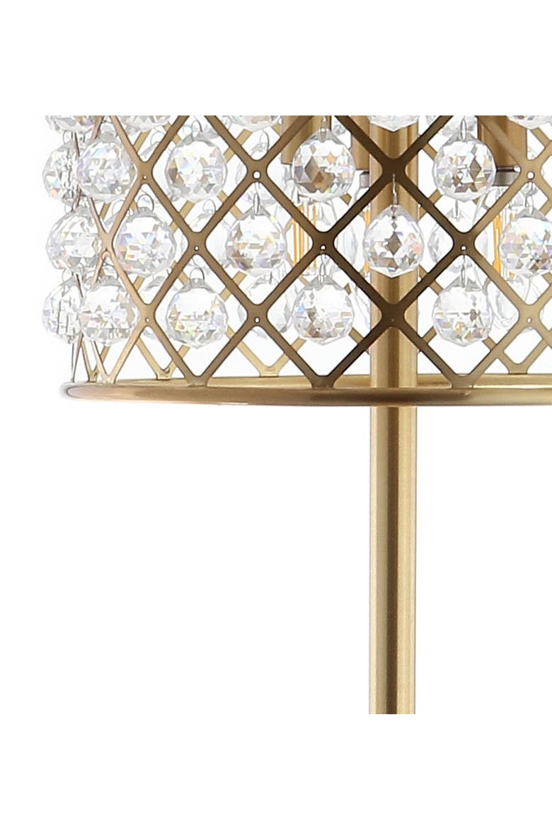 Elizabeth 60" Crystal/Metal LED Floor Lamp, Alternate, color, Brass Gold