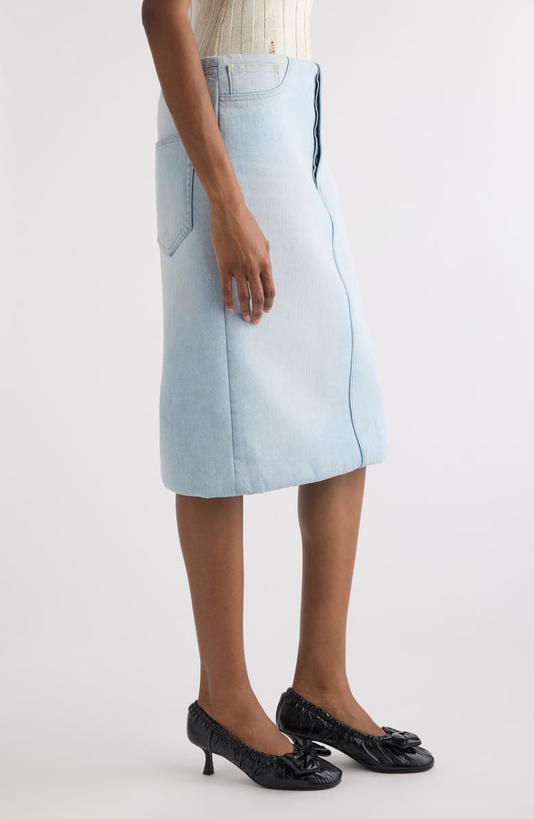 Acne Studios Iriam Padded Denim Skirt, Alternate, color, Light Blue