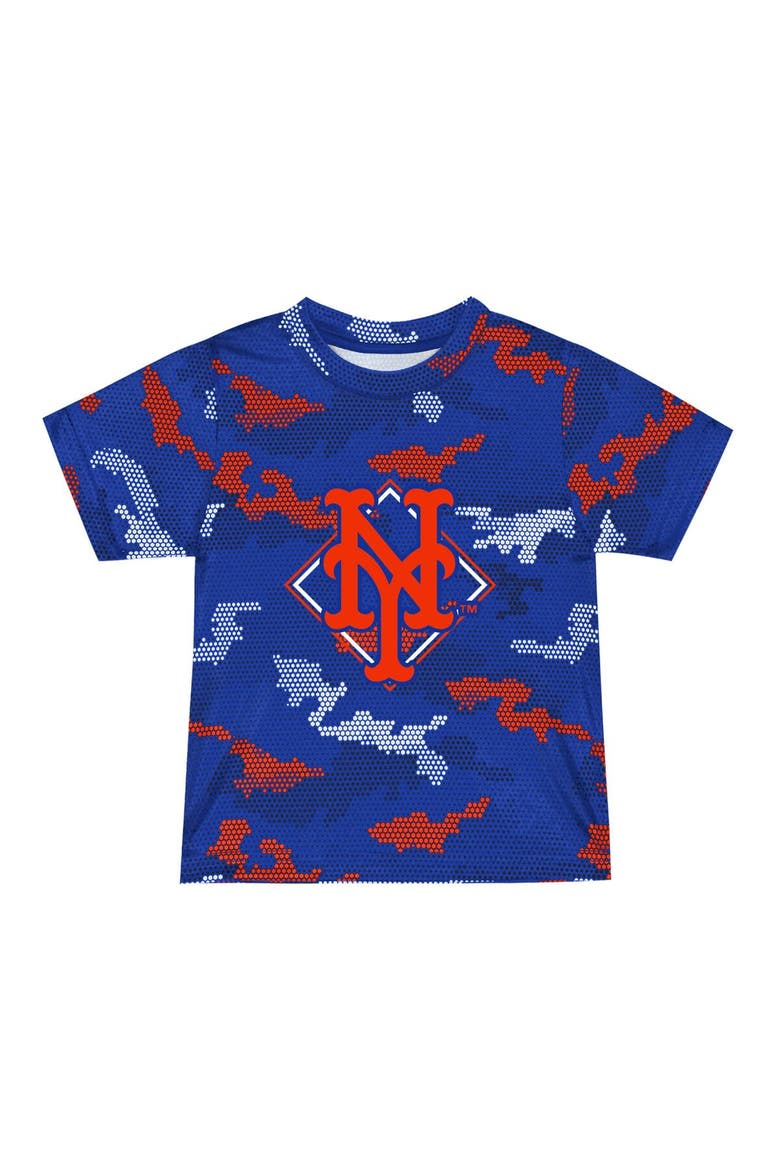 Toddler Fanatics Branded Royal New York Mets Field Ball T-Shirt & Shorts Set, Alternate, color, Royal
