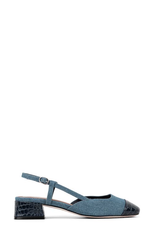 DONALD PLINER DONALD PLINER CROC EMBOSSED TOE SLINGBACK PUMP