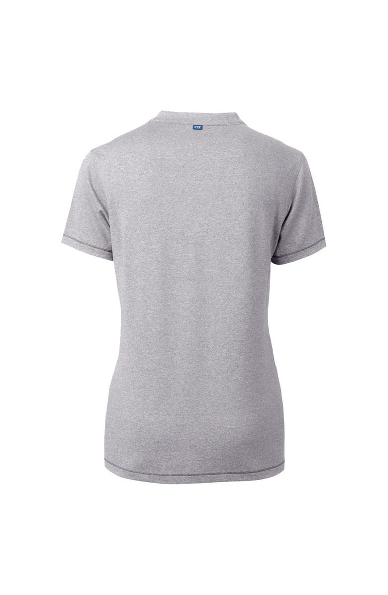 Cutter & Buck Women's Cutter & Buck  Heather Gray Los Angeles Dodgers City Connect Forge Heathered Stretch Blade Top, Alternate, color, 