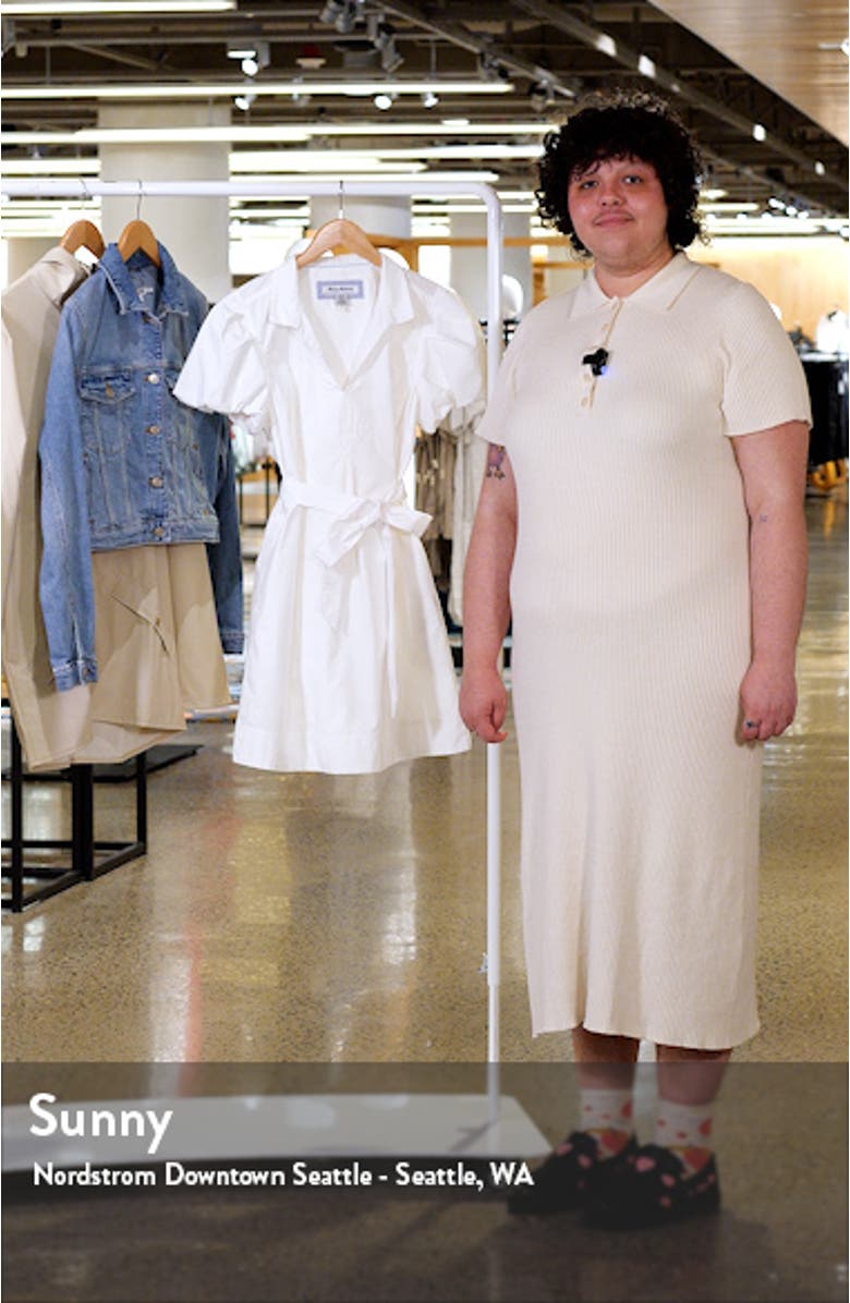 Oceana Puff Sleeve Cotton Poplin Dress, sales video thumbnail