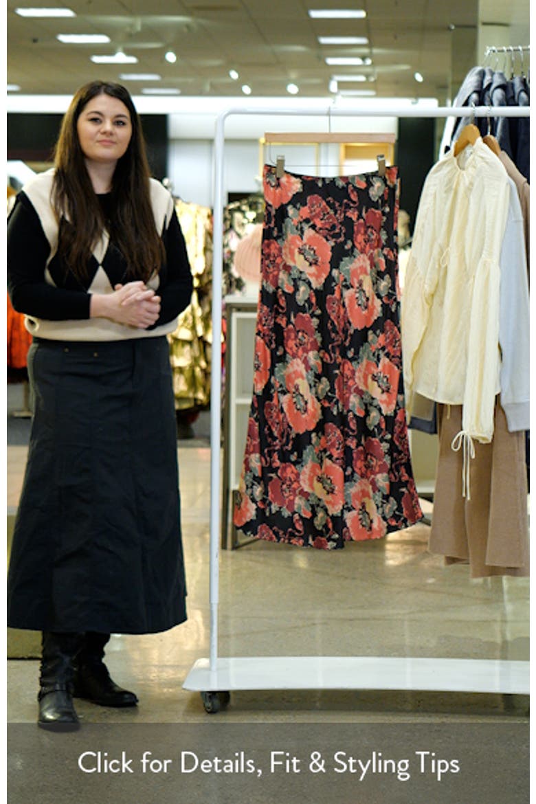The Seabank Floral Satin Maxi Skirt video
