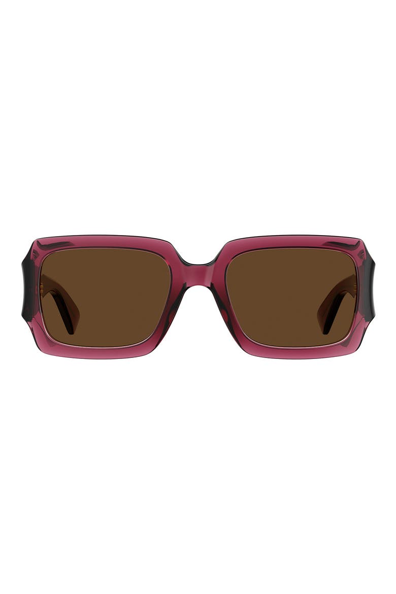 53mm Rectangular Sunglasses, Main, color, 0C9A-70